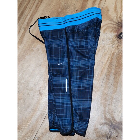 nike dri fit running capri medium Blue Pullon Drawstring Zip Pocket @Z - Picture 4 of 12